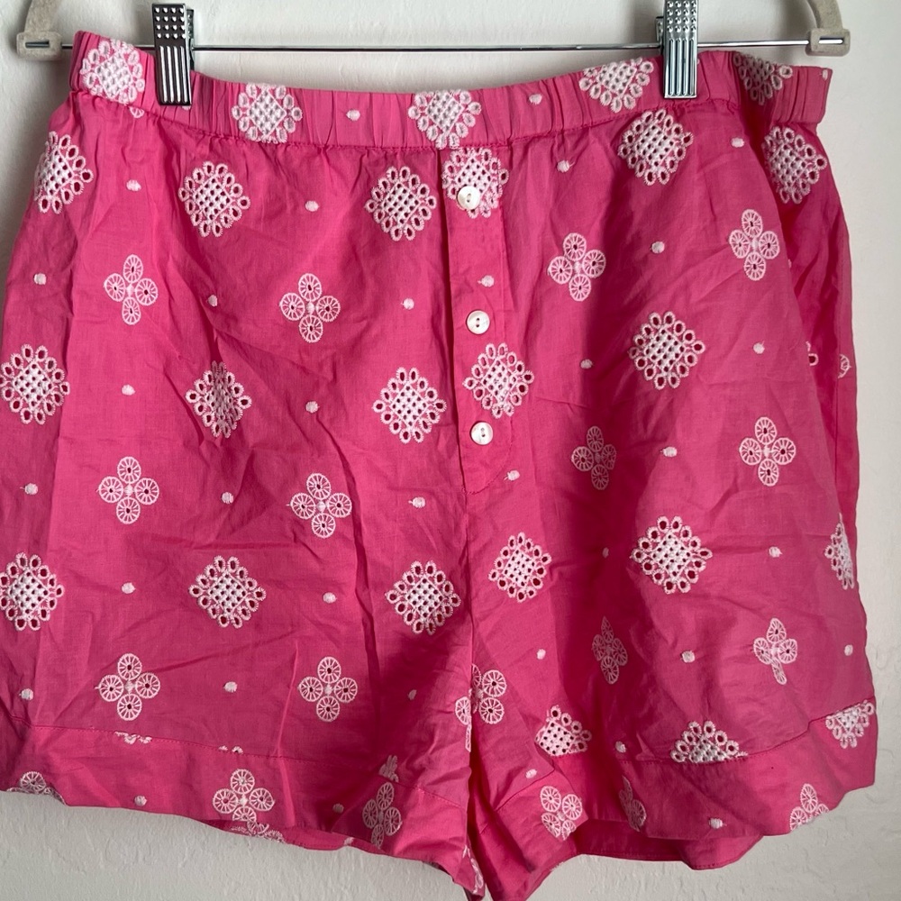 Vibrant Pink Women's Patterned Shorts